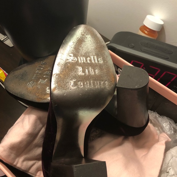 Juicy Couture purple velvet heels. New. Size 10 - Picture 5 of 8